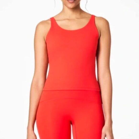 Spanx Get Moving Fitted Tank Active Tops Sz Small Red - Picture 1 of 8